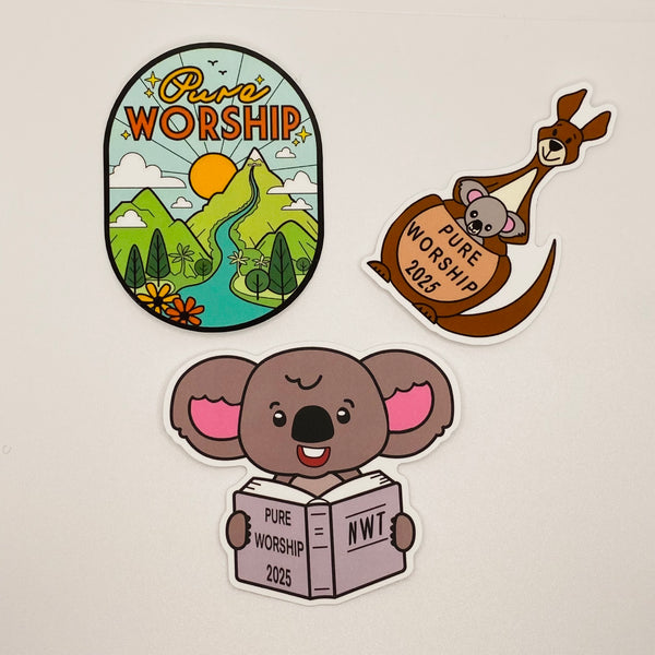 Pure Worship Decals 3 Pack