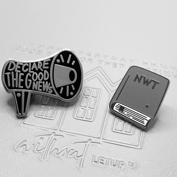 Declare the Good News  2024 Megaphone and NWT Duo Enamel Pin Pack