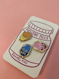 *** CLEARANCE *** Positive Pill Enamel Pin Set