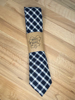 BLACK  AND  WHITE CHECK COTTON TIE