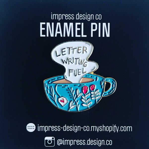 Tea - Letter Writing Fuel Enamel Pin