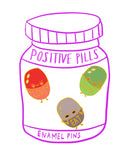 Positive Pill Enamel Pin Set