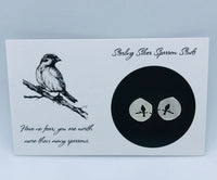 SPARROWS DISC STERLING SILVER STUD EARRING