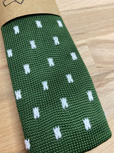 GREEN KNITTED TIE