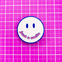 ***CLEARANCE*** Just a Smile Enamel Pin