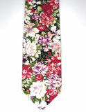 SAGE AND PINK FLORAL TIE